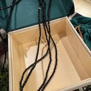 Stunning JAI John Hardy Black Spinel Necklace - 72 “ with Unique Lobster Clasp